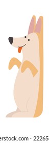 Funny corgi flat icon Care for pets Dog bathe
