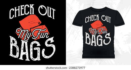 Funny Cornhole Player Retro Vintage Cornhole T-shirt Design