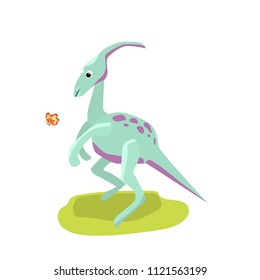 Funny coronosaurus is a dinosaur of the Jurassic period.