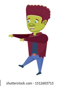 funny costume of frankenstein male halloween character vector illustration design