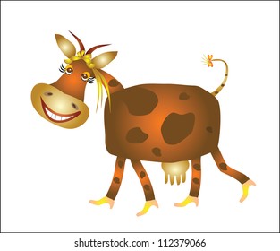 Funny Cow Cartoon