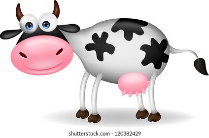 Funny cow cartoon
