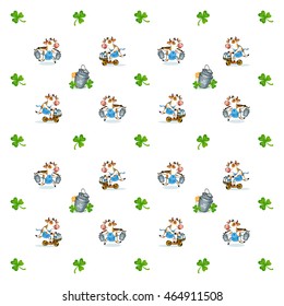Funny cow pattern. Delivery fresh milk.