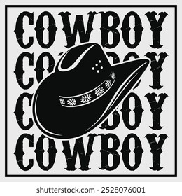 Funny Cowboy T-shirt Design, Funny Cowboy T- shirt Design, Cowboy Hat, Cowboy Boots