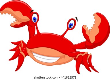 funny crab cartoon posing