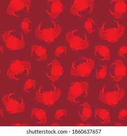 Funny Crab Inspired Seamless Pattern for Textile and Fashion Kids Swimwear