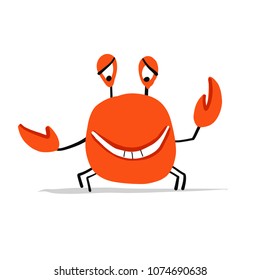 Funny crab, sketch for your design