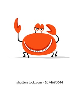 Funny crab, sketch for your design