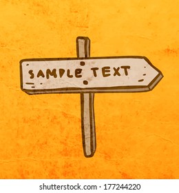 Criatura Engraçada. Ilustração de vetor desenhado à mão bonito, fundo de textura de papel vintage 