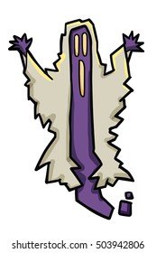 Funny & creepy purple ghost.