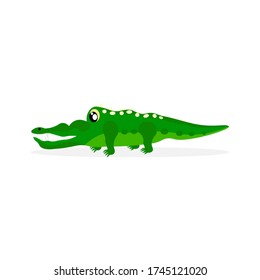 funny crocodile. animal character. vector graphic illustration	