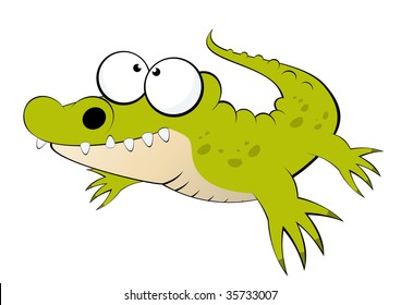 funny crocodile cartoon