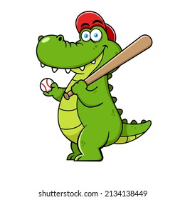 Funny Crocodile Cartoon Character Premium vector