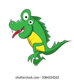 Funny Crocodile Cartoon Vector Green Stock Vector (Royalty Free ...