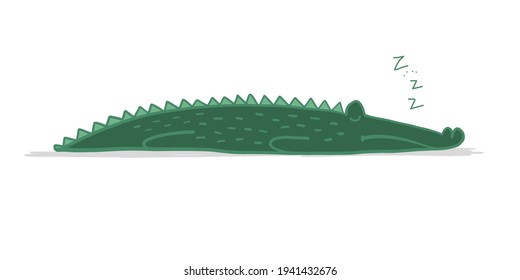 Funny Crocodile Character. Childish Style. Sketch for your design