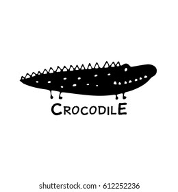 Funny crocodile, sketch for your design