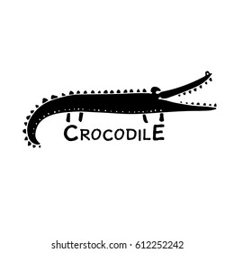 Funny Crocodile, Sketch For Your Design