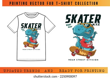 Funny crocodile vector for T-shirt printing