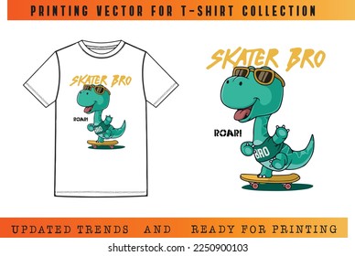 Funny crocodile vector for T-shirt printing