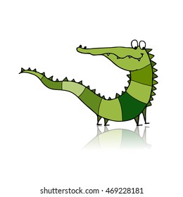 Funny crocodile for your design