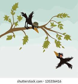 Funny crows