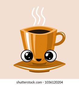funny cup of coffee smiley