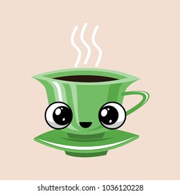 funny cup of coffee smiley