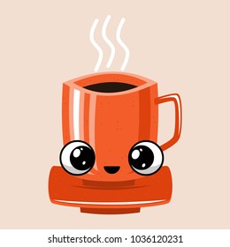 funny cup of coffee smiley