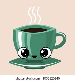 funny cup of coffee smiley
