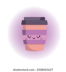 funny cup of coffee vector illustration