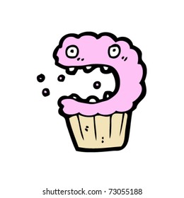 funny cupcake cartoon