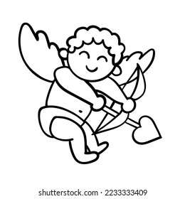 Arco, Flecha Y Corazones Icono De Vector Negro. Símbolo De Amor, Cupido Y  San Valentín. Ilustraciones svg, vectoriales, clip art vectorizado libre de  derechos. Image 166811377