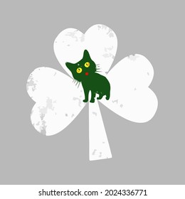 funny curious cute cat saint patricks day merch travel mug design vector illustration for use in design and print wall art poster canvas