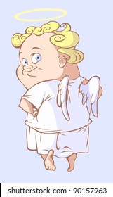 Funny cute angel