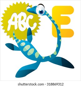 Funny Cute Animals ABC: Swimming Dinos: E is for Elasmosaurus