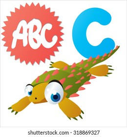 Funny Cute Animals ABC: Swimming Dinos: C  is for Cyamodus
