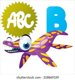 Funny Cute Animals ABC: Swimming Dinos: B  is for Brachauchenius