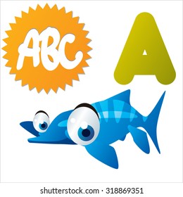 Funny Cute Animals ABC: Swimming Dinos: A is for Acamptonectes