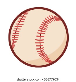 Funny and cute baseball ball - vector.