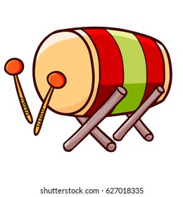 Funny and cute bedug drum for ramadan Kareem - vector.