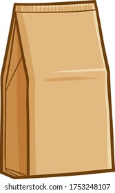 Funny and cute blank brown paper bag or packaging
