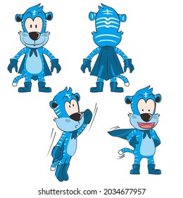 lindo gato azul gracioso en acción