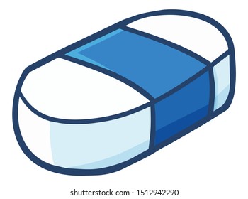 Funny and cute blue white eraser for your school equipment