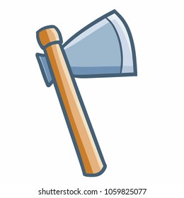 Funny and cute bue gray axe - vector
