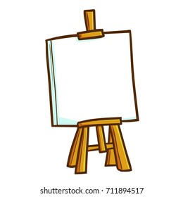 Funny and cute canvas with stand ready to be painted - vector.
