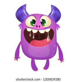 Funny Cute Cartoon Monster Character. Vector Illustration