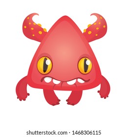 Funny and cute cartoon monster design. Vector Halloween illustration