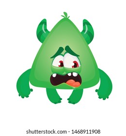 Funny and cute cartoon monster design. Vector Halloween illustration
