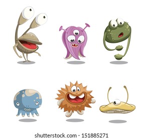 Funny and cute cartoon monsters. Character