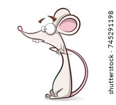 Funny, cute cartoon mouse Vector eps 10